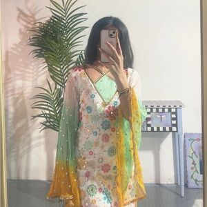 Floral Multicolor Ethnic Dress